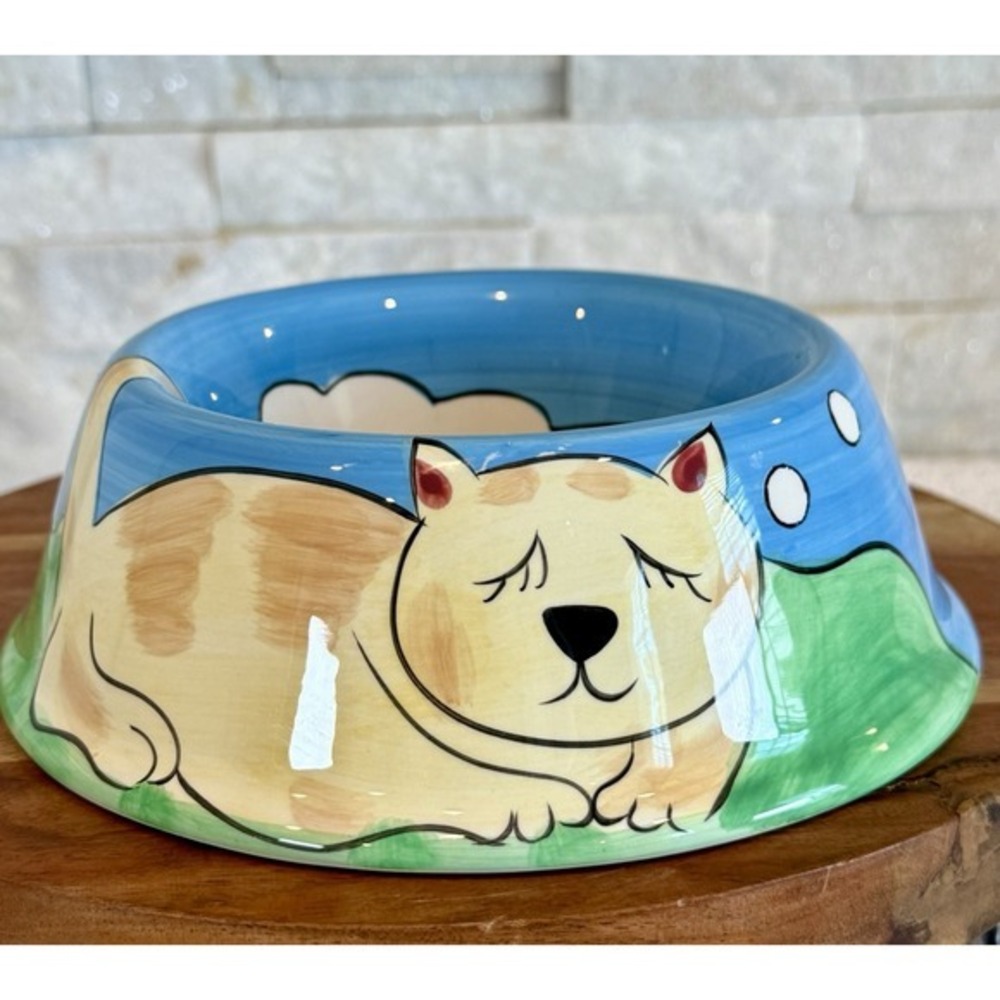 Hausenware Mary Jane Mitchell Ceramic Cat Bowl